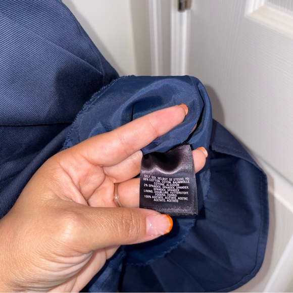 ANTHROPOLOGIE Moulinette Soeurs Navy Gold Trim Beading Dress - Picture 12 of 13